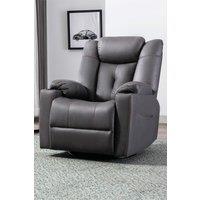More4Homes Afton Technology Fabric Recliner Rocking Swivel Cinema Sofa Chair in Charcoal