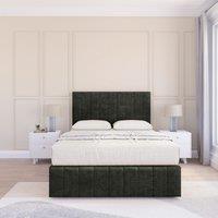 Sloomy California Dumfries Bed Set, No Drawers Mattress & 54 Headboard in Black | Size: Super King