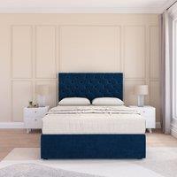 Mayfair Plush Velvet Memory Foam Bed Set With No Drawers, Mattress & Headboard