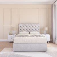 Mayfair Plush Velvet Memory Foam Bed Set With No Drawers, Mattress & Headboard