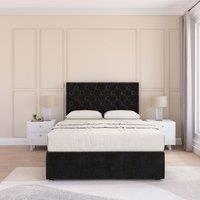 Mayfair Plush Velvet Memory Foam Bed Set With No Drawers, Mattress & Headboard