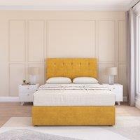 Highbury Plush Velvet Memory Foam Bed Set With No Drawers, Mattress & Headboard
