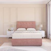 Highbury Plush Velvet Memory Foam Bed Set With No Drawers, Mattress & Headboard