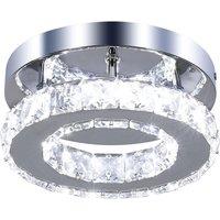 Modern Led Ceiling Light 12W Crystal Chandelier Chrome 6500K