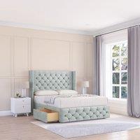 Luthor Naples Wingback Bed Set ,No Drawers & 54" Floor Standing Headboard