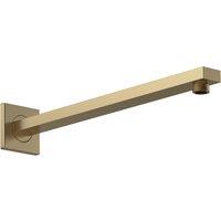 Balterley Rectangular Wall Mount Shower Arm - 360mm - Brushed Brass in Metallics
