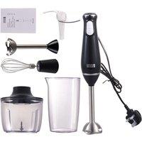Living and Home 800W 4-in-1 Hand Blender Set Food Processor Mixer in Black