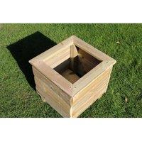 Churnet Valley Garden Furniture Ltd Square Planters, Wooden Garden Pot/Tub for Plants - Fully Assembled in Brown
