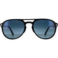 Persol Aviator Black Blue Gradient Polarized Sunglasses