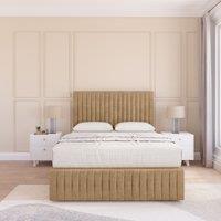Sloomy Madison Dumfries Bed Set, No Drawers Mattress & 54 Headboard in Light Beige | Size: King