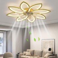 Garwarm 90cm 7 - Blade Reversable Dimmable LED Ceiling Fan in Yellow