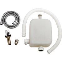 Balterley Contemporary Bathroom Deck Shower Kit Chrome 335mm x 220mm in Silver