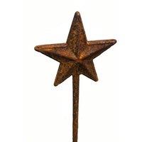 Poppyforge Star 5Ft Plant Pin BM/RtR (Pack of 3) - Steel - W10 x H152.4 cm in Brown