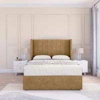 Falcon Plush Wingback Bed Set ,No Drawers & 54" Floor Standing Headboard