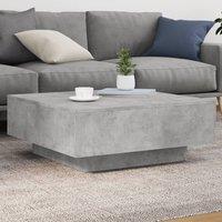 Berkfield Home Coffee Table Concrete Grey 80x80x31 cm Engineered Wood | Size: 80 x 80 x 31 cm