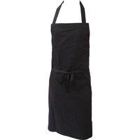 Dennys Women's Polycotton Bib Workwear Apron Without Pocket Pack of 2 in Black