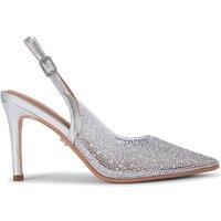 Carvela Women's 'Positano Vinyl Sling Back' Heels in Silver | Size: 7