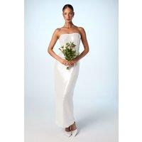 Coast Women's Strapless Sequin Column Wedding Dress in Ivory | Size: 10