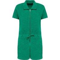 Native Spirit Women's Terry Towel Short Playsuit in Green | Size: 10