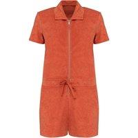 Native Spirit Women's Terry Towel Short Playsuit in Burnt Orange | Size: 14