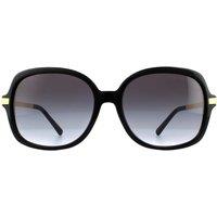 Michael Kors Women's Square Black Gold Light Grey Gradient Sunglasses