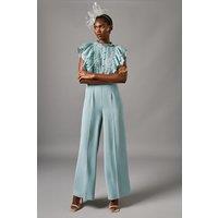 Frill Lace Sleeveless Jumpsuit