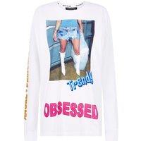 House of Holland Women's shesvague 'Obsessed' White Tee | Size: Medium