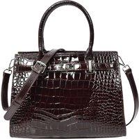 House of Leather Women's Womens Real Leather Handbag Mid Size Bag Noelle Brown | Size: Medium