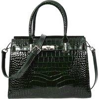 House of Leather Women's Womens Real Leather Handbag Mid Size Bag Noelle Brown in Green | Size: Medium