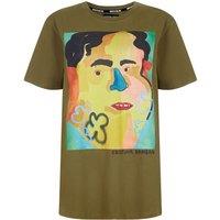 House of Holland Women's cristina_banban 'Sam' Khaki Tee in Brown | Size: Medium