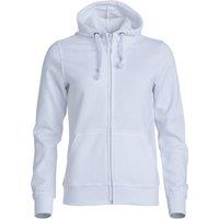 Clique Women's Plain Full Zip Hoodie in White | Size: Large