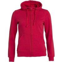 Clique Women's Plain Full Zip Hoodie in Red | Size: XS
