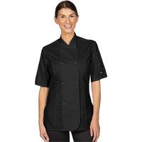 Dennys Women's Premium Short-Sleeved Chef Jacket in Black | Size: Large