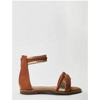 b.soleful Women's 'Shani' Porvair Sandals in Tan | Size: 8