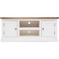 Cabinet Bits Cosenza Off-White 2 Door TV Cabinet Brass Knob
