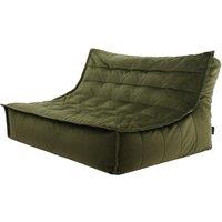 icon Kota Velvet XL Bean Bag Sofa Grey Bean Bag Chair in Olive