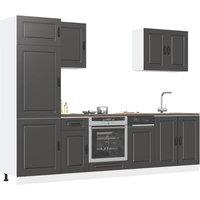Berkfield Home 7 Piece Kitchen Cabinet Set Kalmar Black Engineered Wood