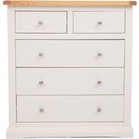 Cabinet Bits Castelli 5 Drawer Chest of Drawers Chrome Knob in Off-White