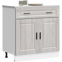 Berkfield Home Kitchen Base Cabinet Porto Grey Sonoma Engineered Wood