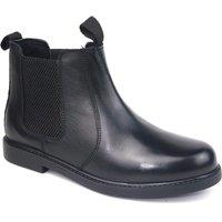 Frank James Men's Leather Chelsea Ankle Boots in Black | Size: 1