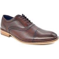 Frank James Men's Holborn Leather Oxford Shoes in Burgundy | Size: 12
