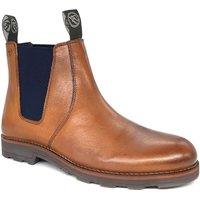 Frank James Men's Brigstock Leather Chelsea Boots in Tan | Size: 7