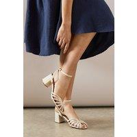 Maris Caged Front Ankle Strap Medium Heel Sandals