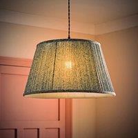ValueLights Alba Pleated Tapered Leaf Easy Fit Ceiling Light Lamp Shade with Bulb in Blue | Size: Small