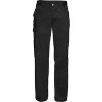 Russell Men's Workwear Polycotton Twill Trouser Pants (Regular) in Black | Size: 30R