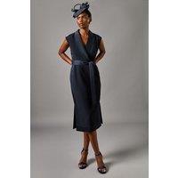 Coast Women's Tux Satin Dress in Navy | Size: 12