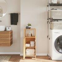Berkfield Home Bathroom Cabinet with Shelf 36x33x87 cm Bamboo in Brown | Size: 36 x 33 x 87 cm