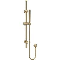 Balterley Round Slide Rail Shower Kit with Outlet Elbow Brushed Brass in Metallics