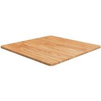 Square Table Top Light Brown 60x60x1.5cm Treated Solid Wood Oak