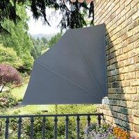 Berkfield Home Collapsible Balcony Side Awning Grey 140x140 cm